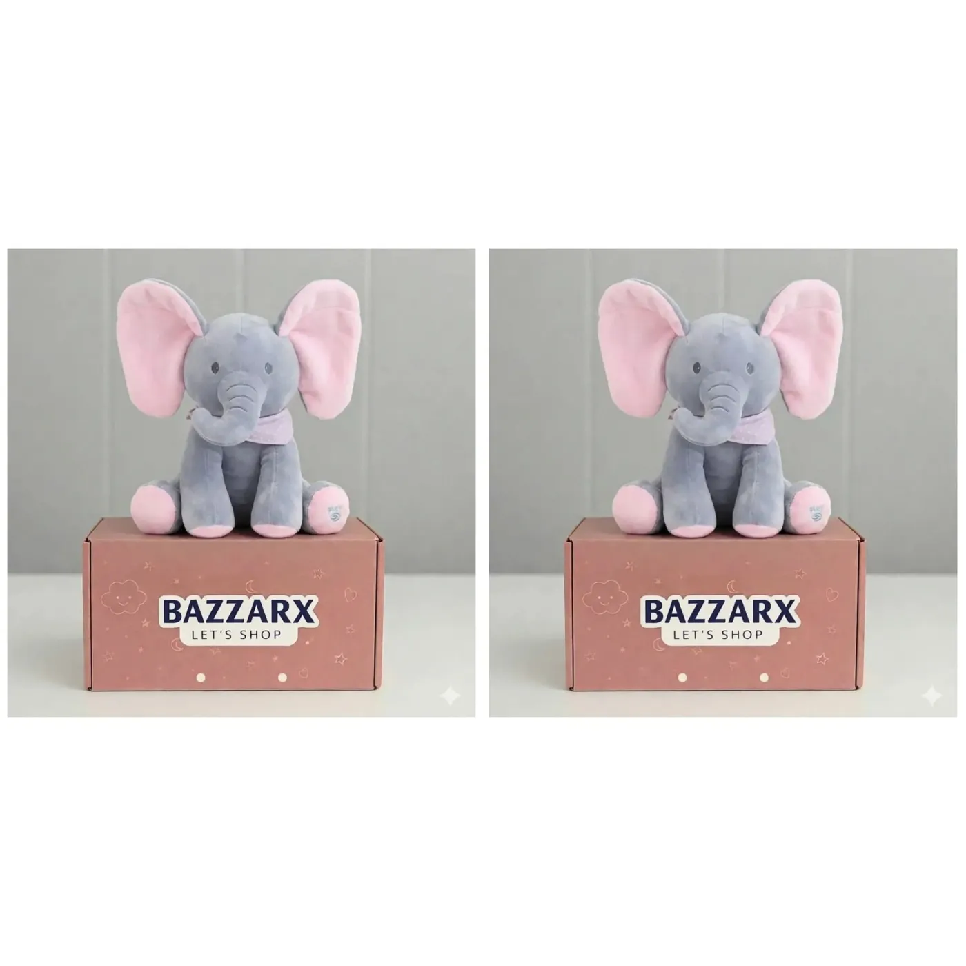 2 Pcs. Peek A Boo Elephant